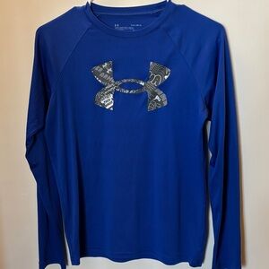 Under Armour Kids Royal Blue Long Sleeve Tee